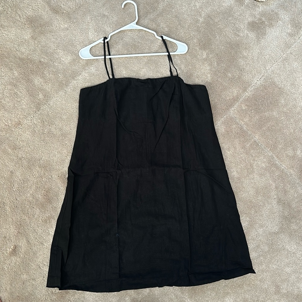 LBD little black linen dress
